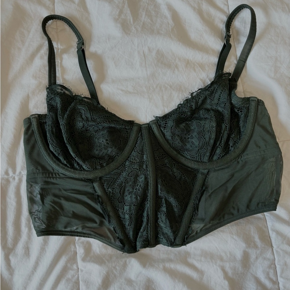 green corset top